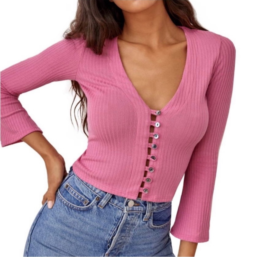 Reformation Gellar Knit Top in Candy